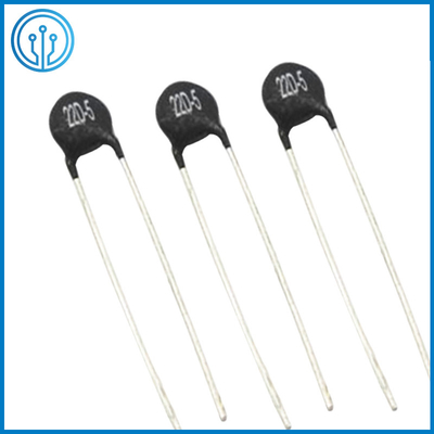 نوع دیسک رزین فنولیک مشکی Power NTC Thermistor Thermal Resistor 22D-5 25D-5