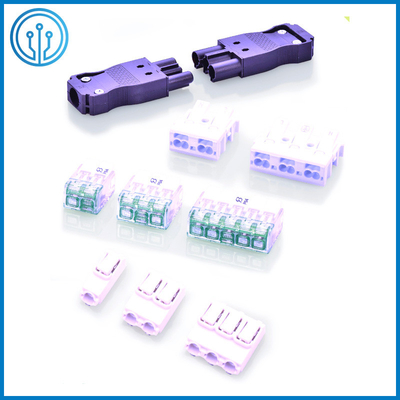 اتصالات سیم فشاری فشرده 2 قطبی شفاف P04-2P مورد تایید UL CQC برای جعبه های اتصالی